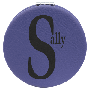 2 1/2" Laserable Leatherette Compact Mirror 8