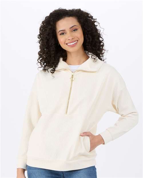 Women's Manchester Corded Quarter-Zip Pullover - BW5203 21