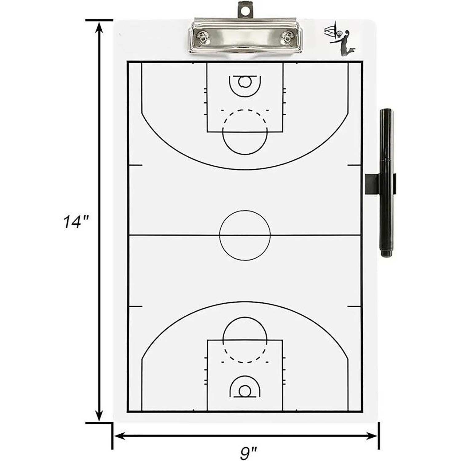 Double-Sided Dry Erase Basketball Coach Clipboard 5