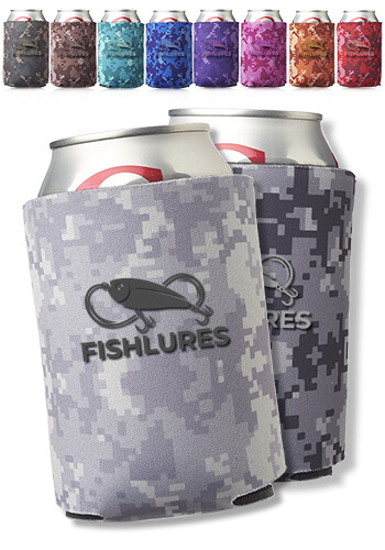 Digital Pattern Foam Can Coolers