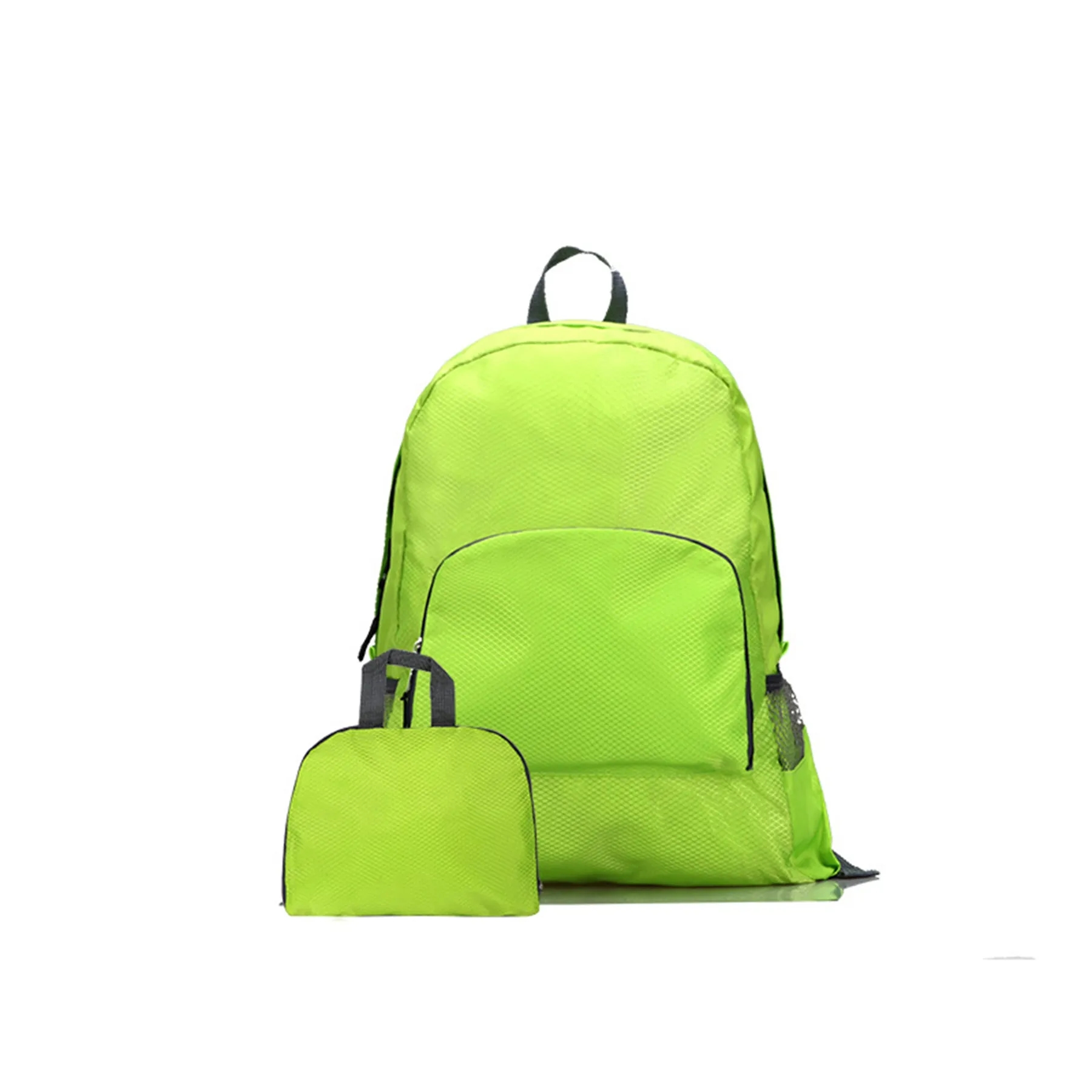 Waterproof Folding Diamond Plaid Backpack 1