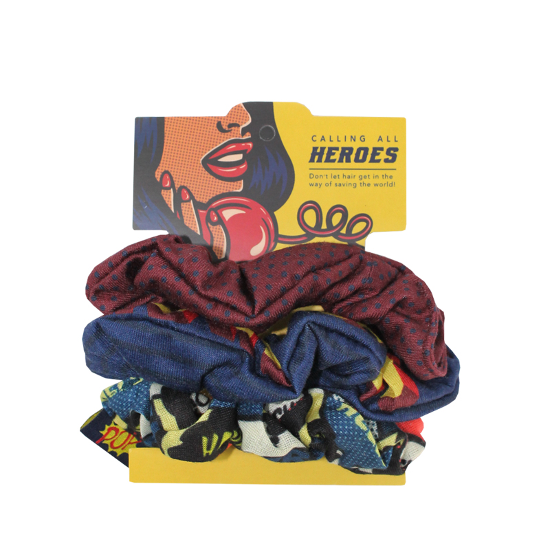Full-Color 3 Scrunchies on Packaging Tree