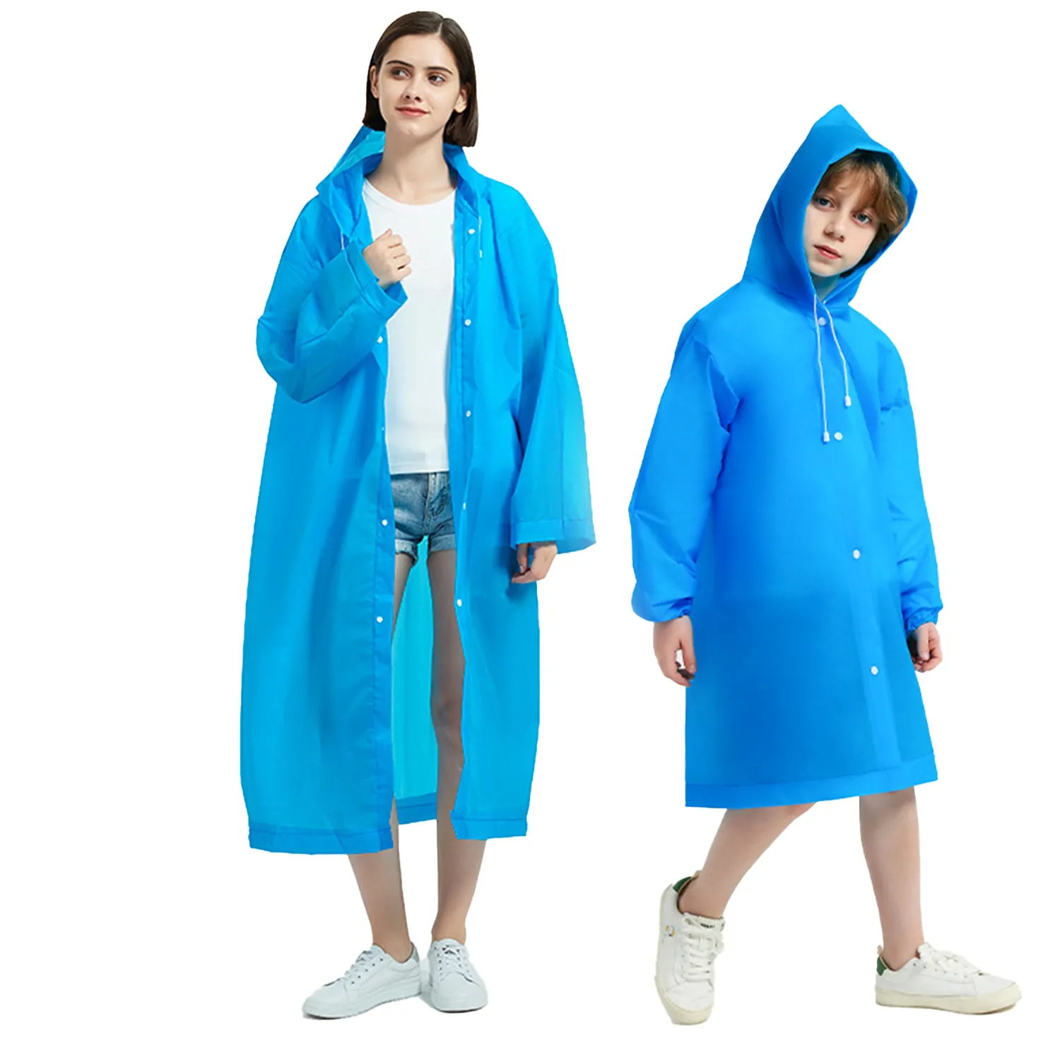 Reusable EVA Raincoat For Kids & Adults 2