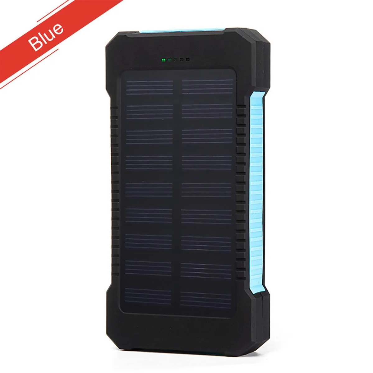 10,000-mAh Solar Power Bank W/ Flashlight compass Carabiner 3