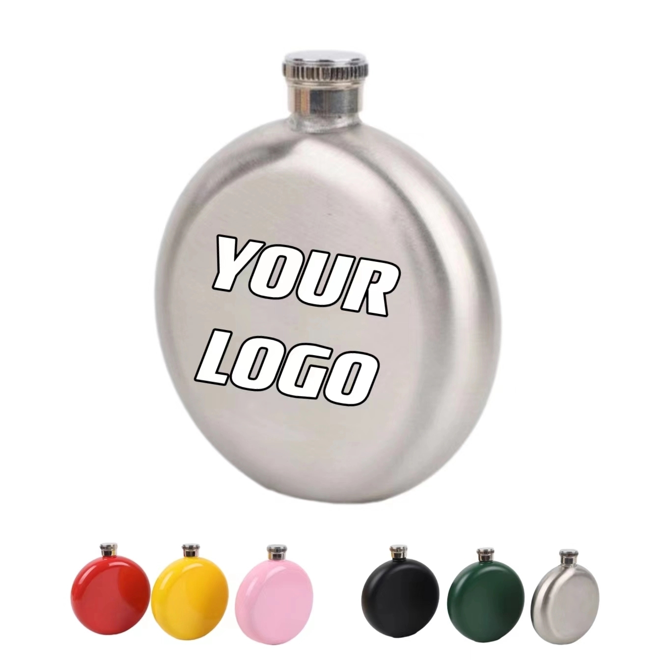 6 oz Stainless Steel Hip Flask For Outdoor Activities, custom water bottle with logo imprint 4