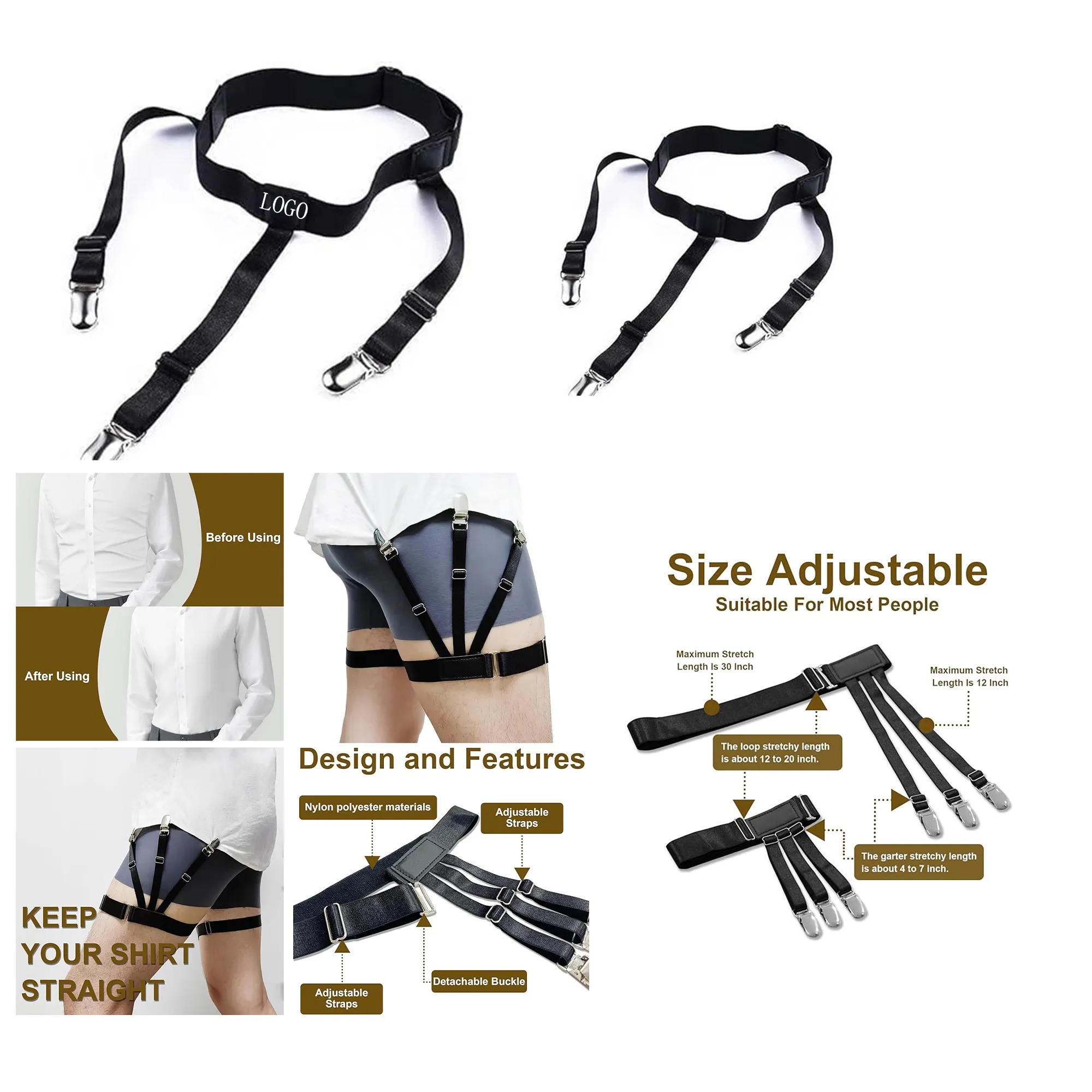 Shirt Clips Suit Accessories Mens 5
