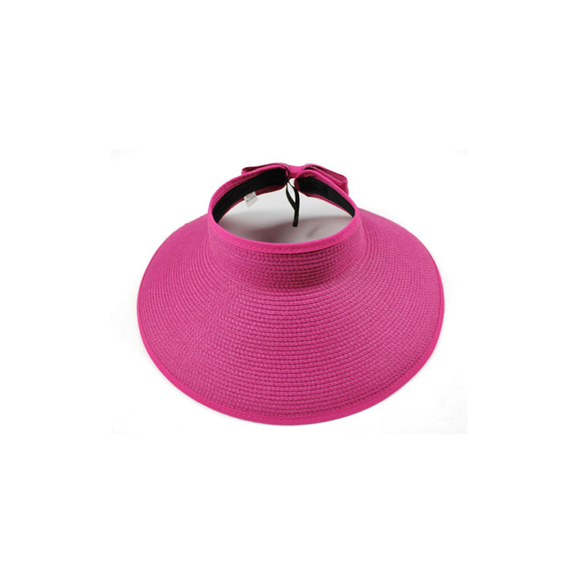 Women's Foldable Wide Brim Straw Sun Visor 3