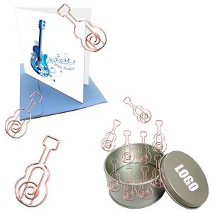 Guitar Shaped Paper Clips In Tin Box 2