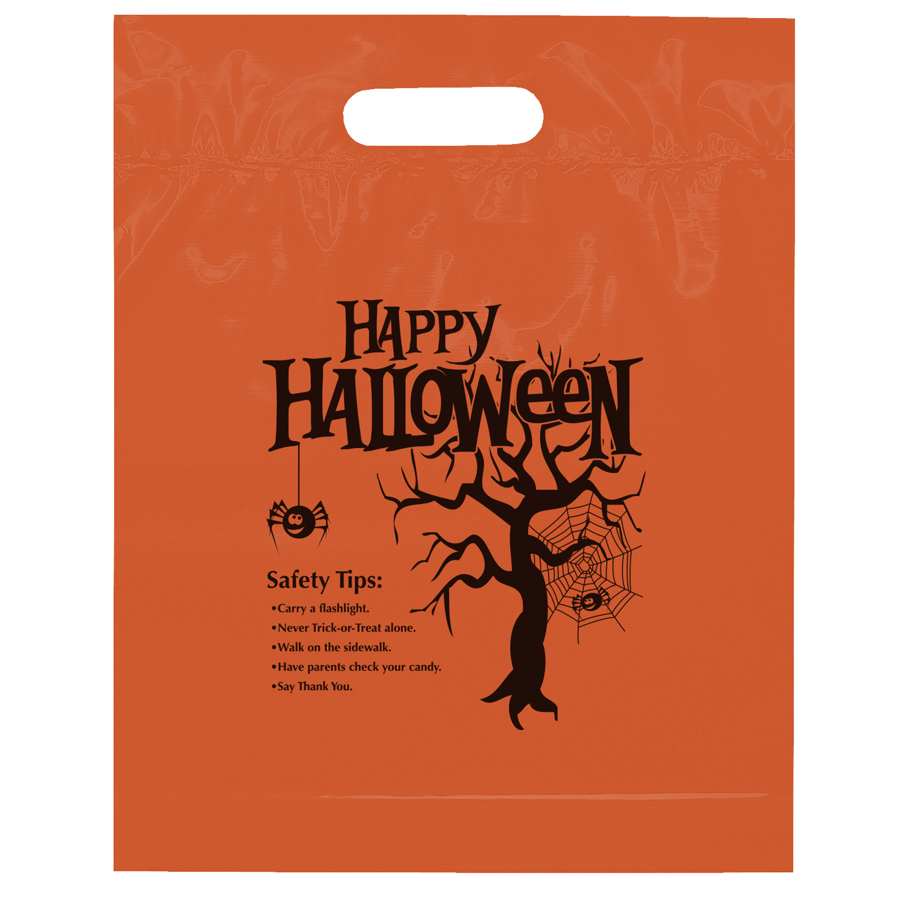 Orange Die Cut - Happy Halloween - Flexo Ink Print