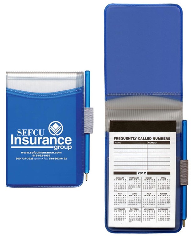 Hard Cover Memo Book w/ Pad & Matching Pen (30 Page Insert) 13