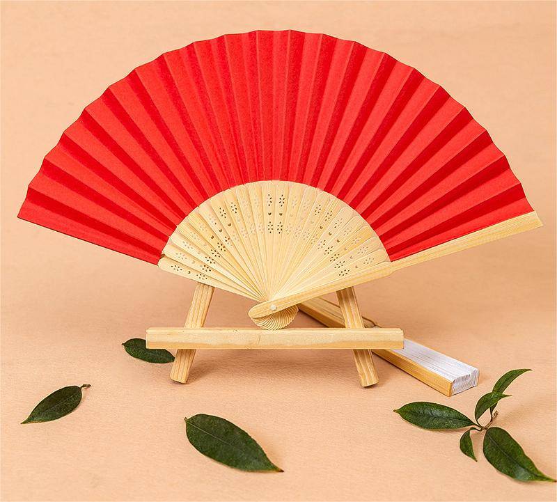Multicolor Bamboo Folding Paper Fan 5