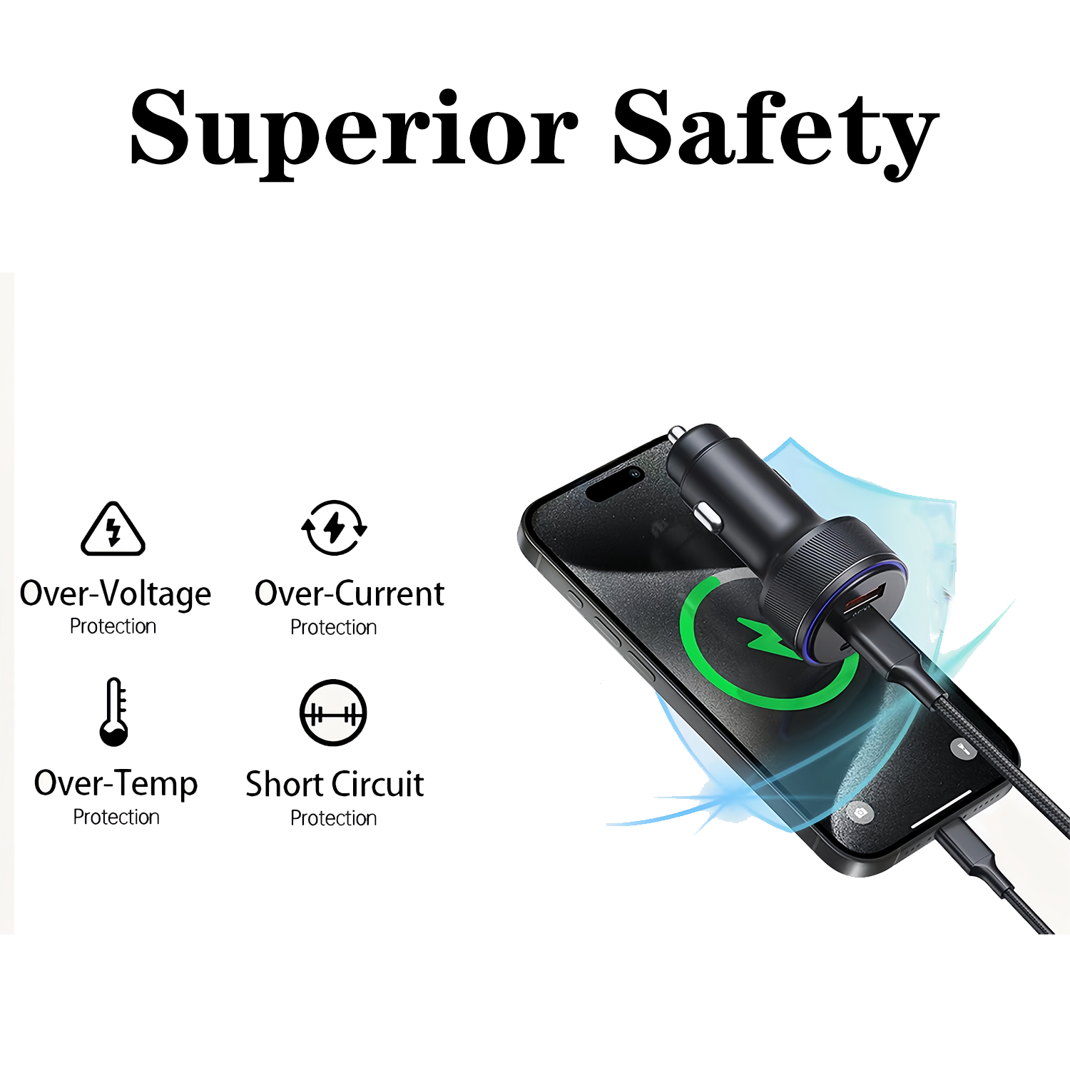 3-Port Ultra-Fast Car Charger 3