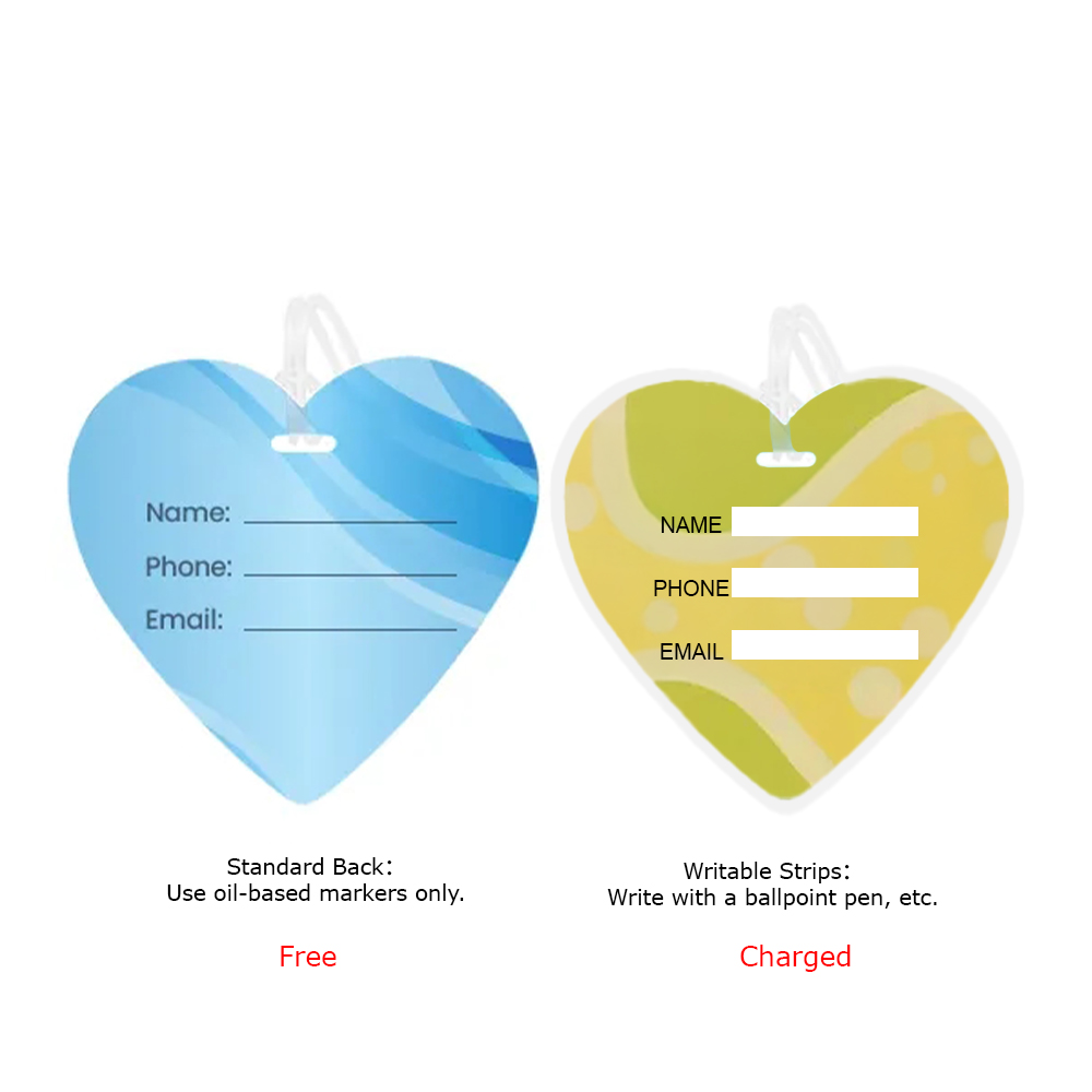 Heart-Shaped Luggage Tags With Strap 4