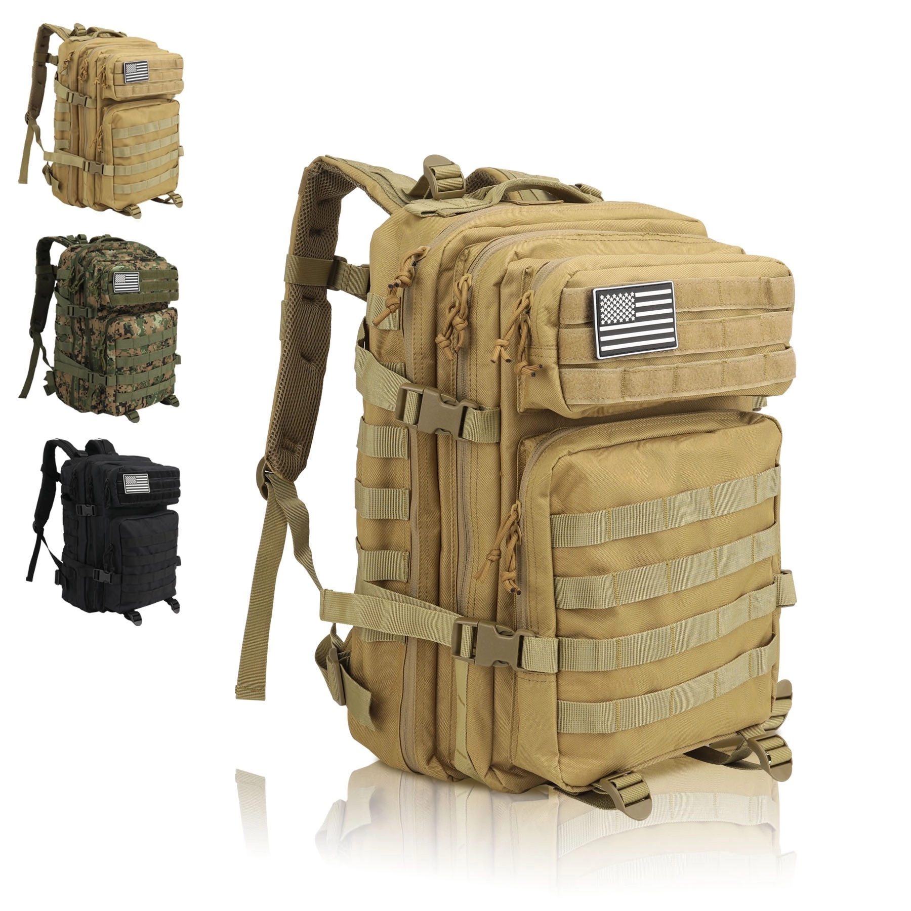 Large Water Resistant MOLLE Tactical Style Backpack 7