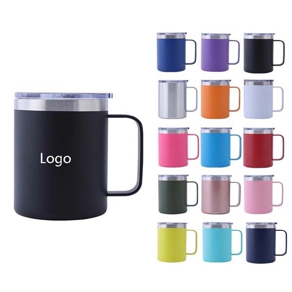 12 Oz. Vacuum Insulated Coffee Mug With Handle 1