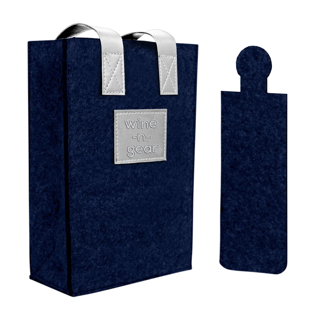 2-Bottle Felt Wine Tote 9
