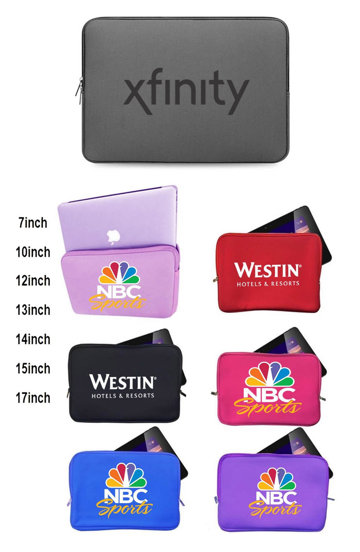 iBank ® 10" Neoprene Zippered Case compatible with iPad 9th Gen 10.2 2