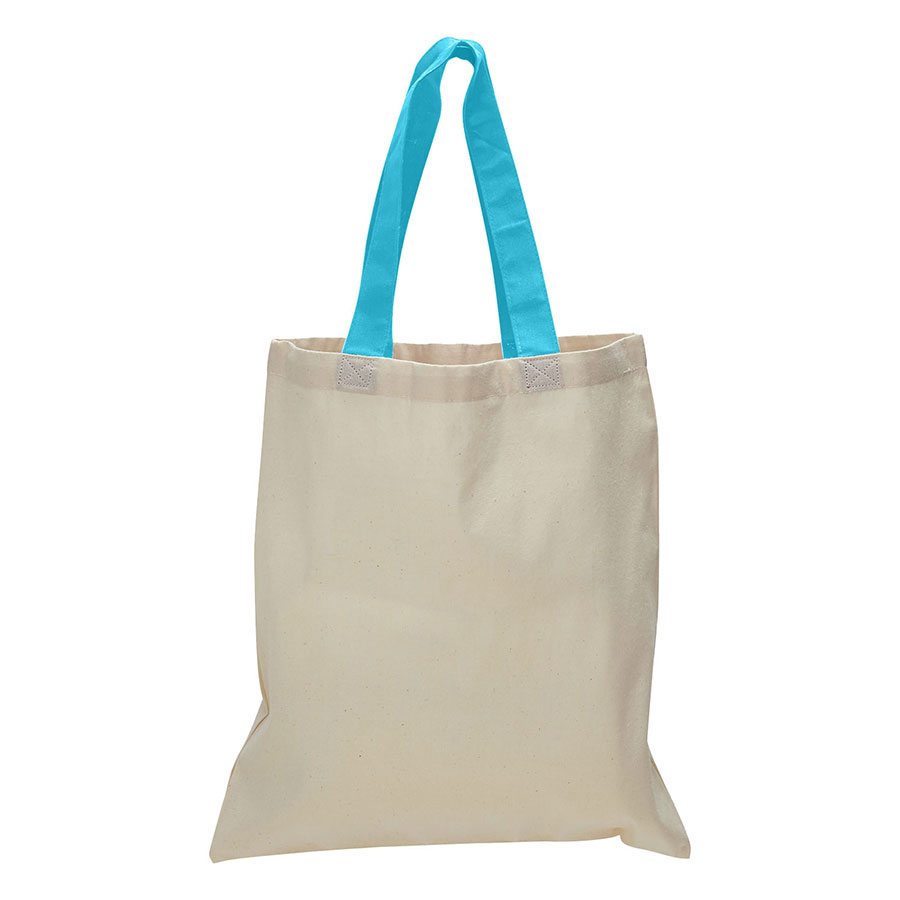 Value 6 oz Cotton Canvas Tote Bag - Contrasting Handle - 9