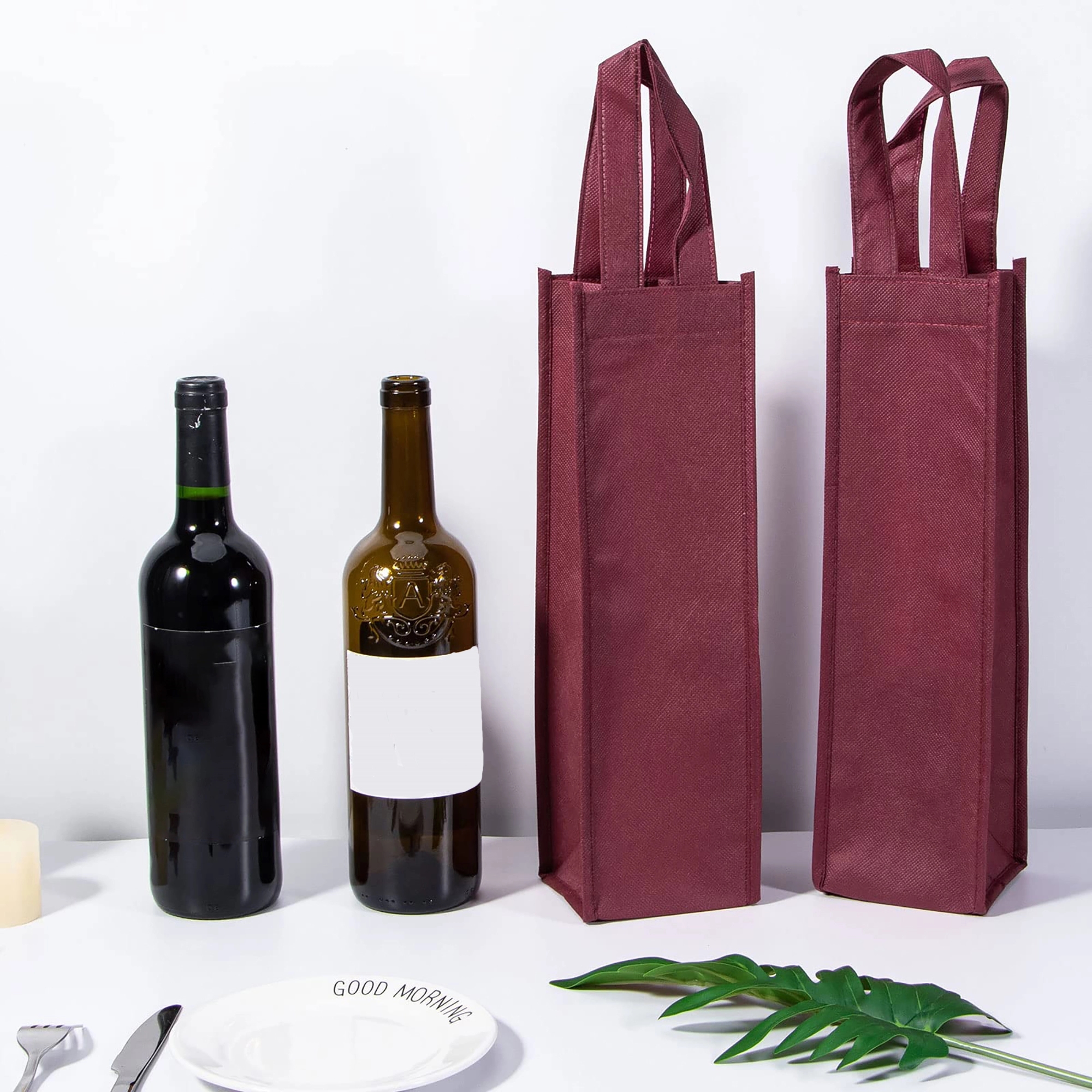Non-Woven Wine Tote Bag Single Bottle 6