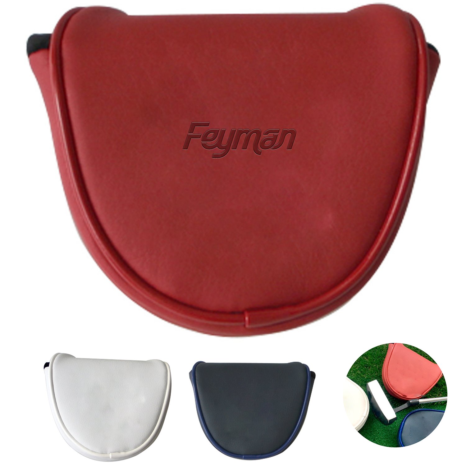 PU Leather Golf Putter Head Cover 1