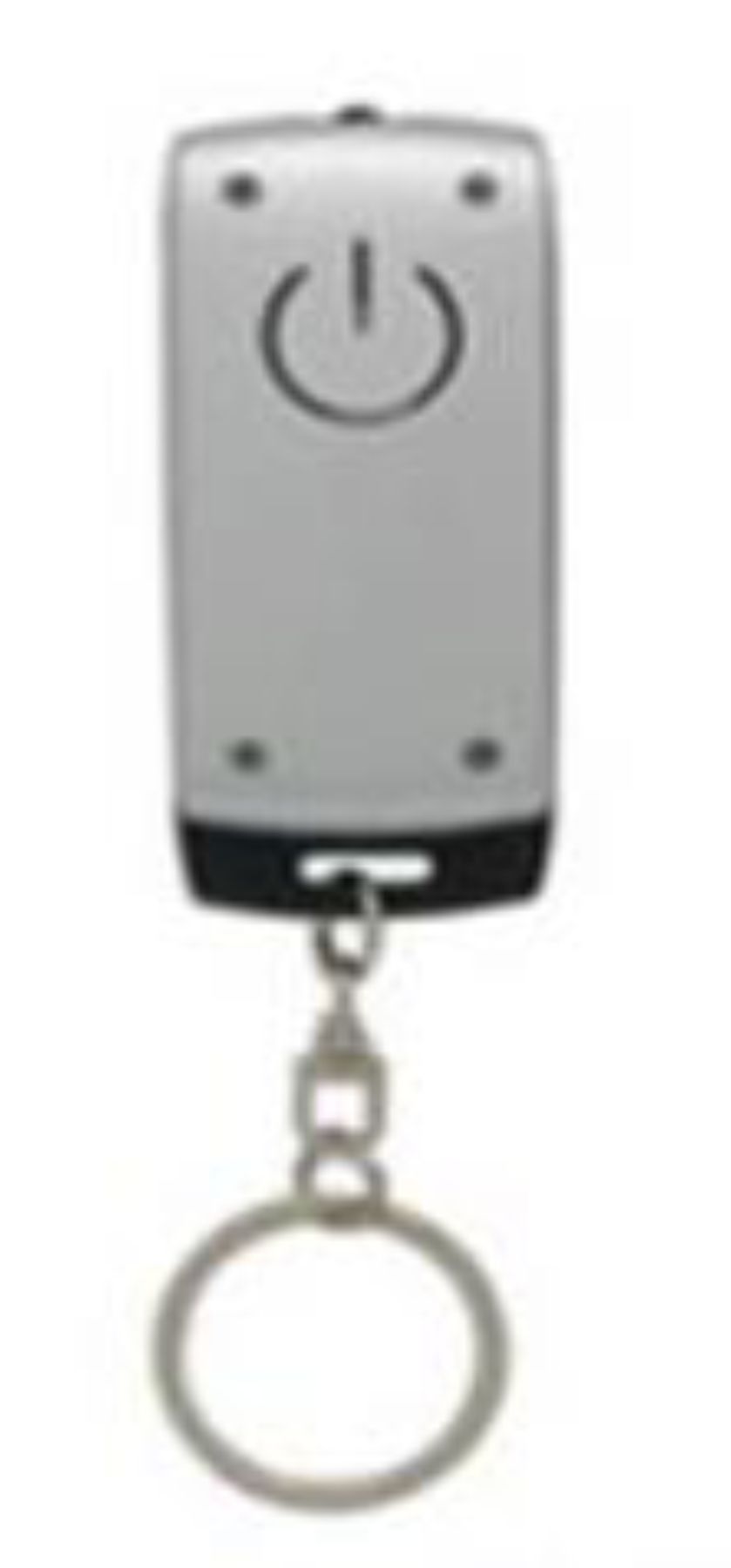 Silver/Black Key Tag with LED Light. 1