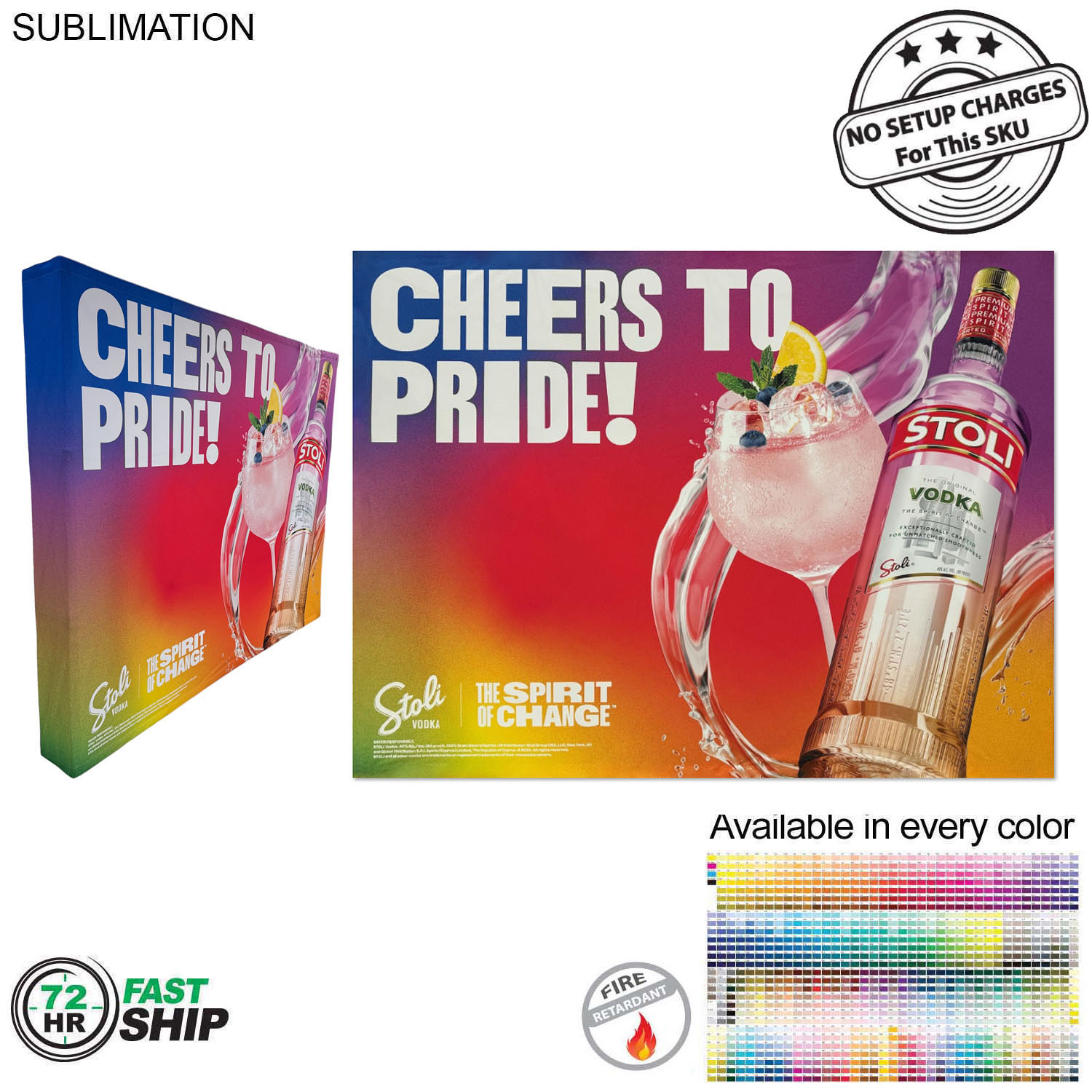 72 Hr Fast Ship - 10' Straight Wall Display Kit with Wrap End Caps, NO SETUP CHARGE 2