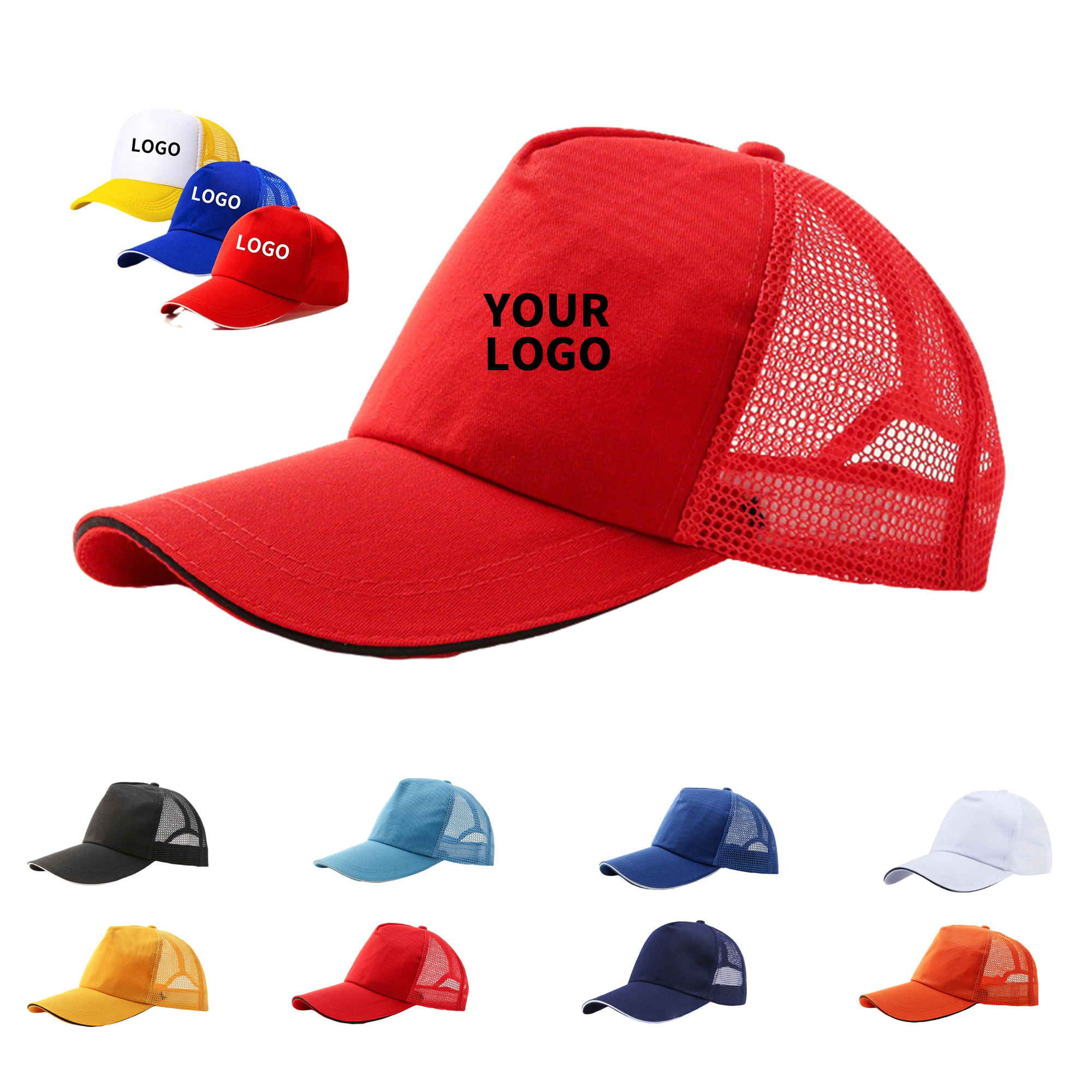 Five Panel Foam Trucker Cap Adjustable 22 To 24.4" Circumference 7