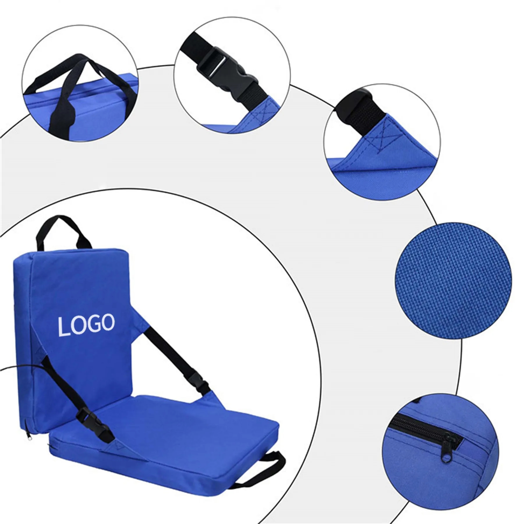 Foldable Stadium Cushion With Back Support 3