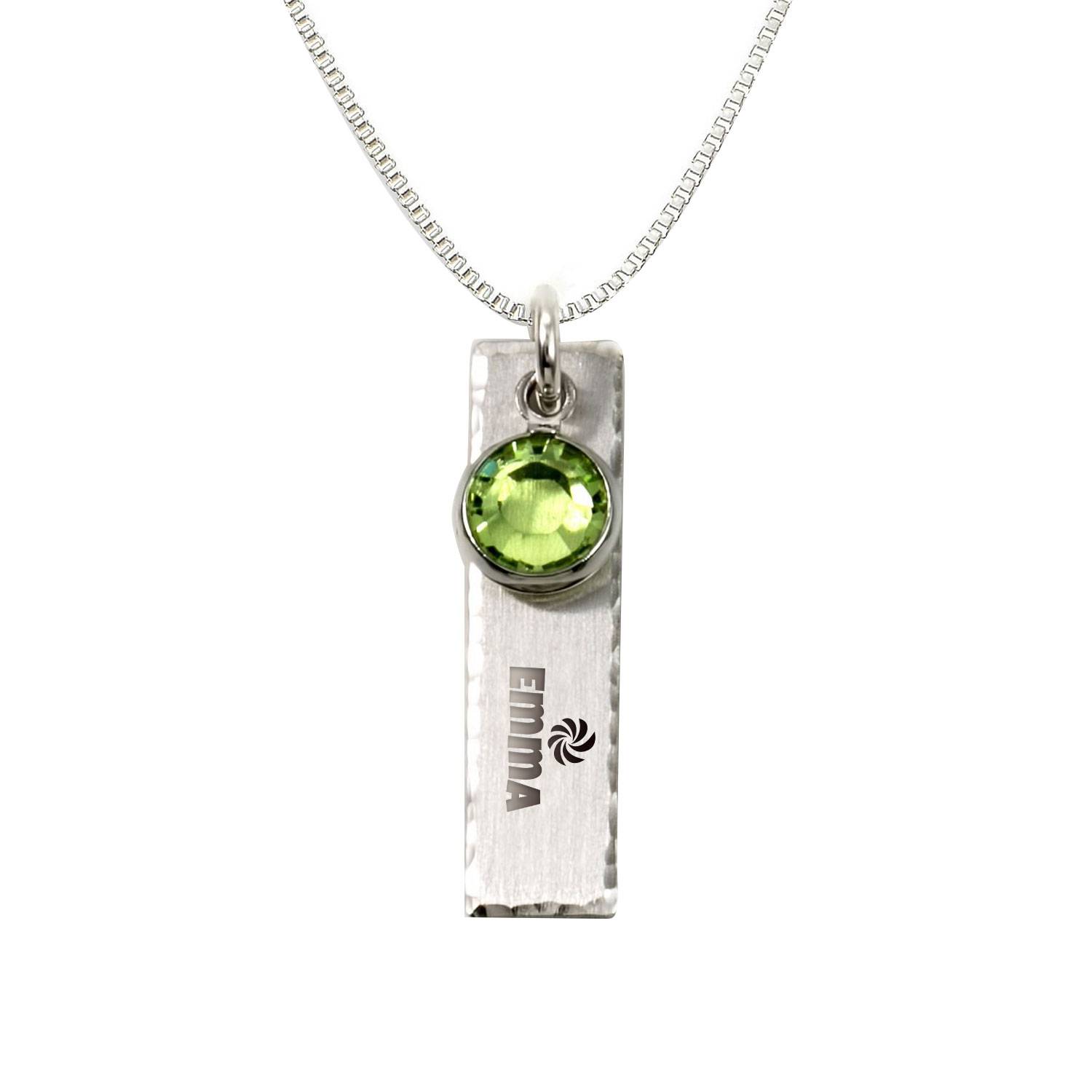 Birthstone rectangular necklace 2