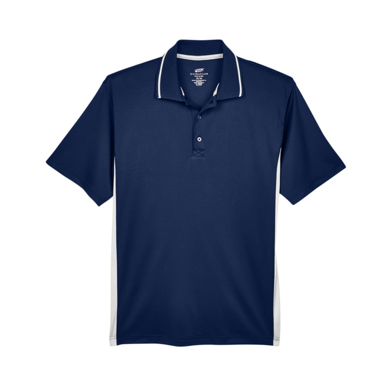 UltraClub Mens Cool & Dry Sport Two-Tone Polo 12