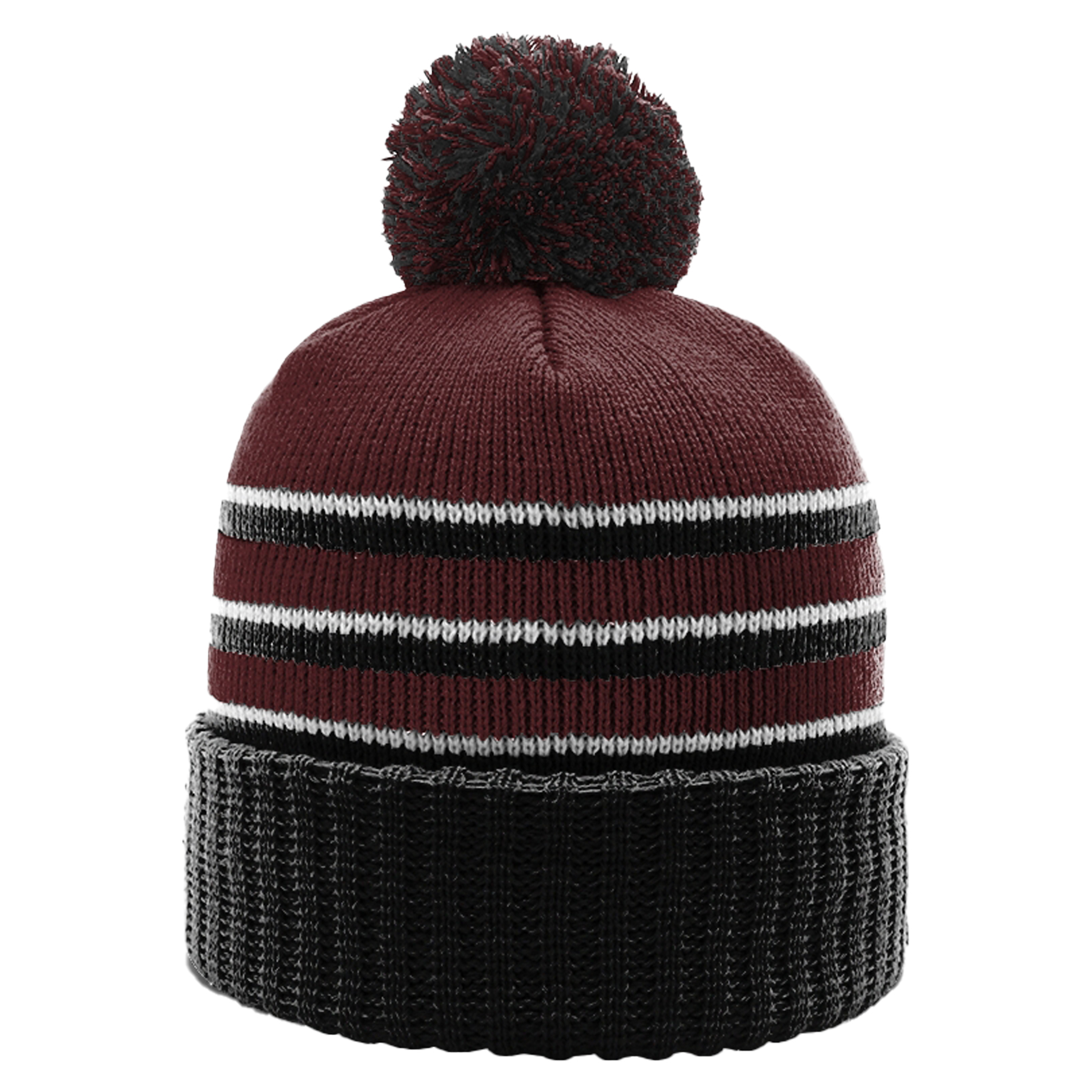 Richardson 134 Striped Cuffed Beanie with Pom 11