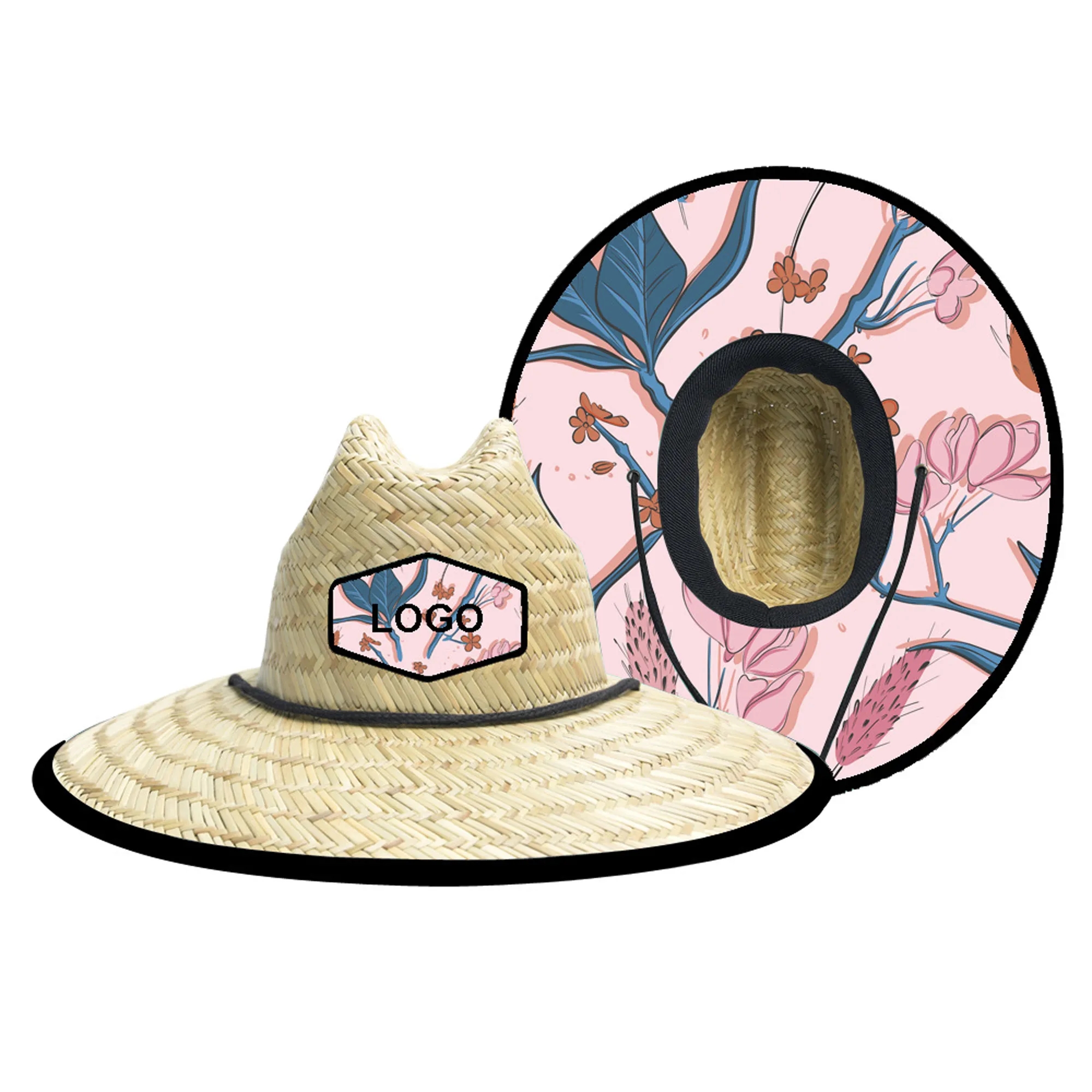 Sun Protection Straw Lifeguard Hat MOQ 50PCS 2