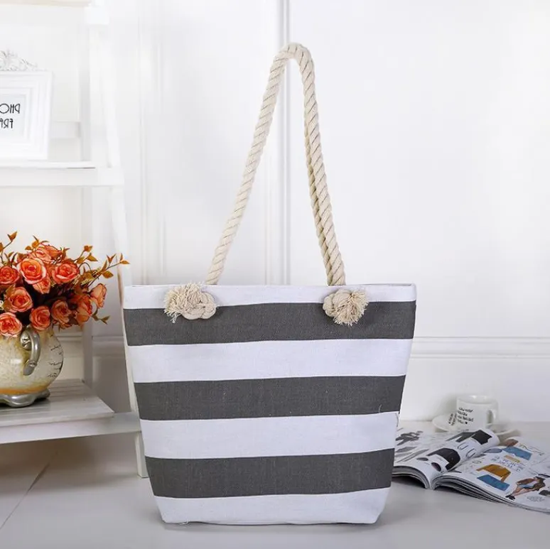 Canvas Beach Bag, custom tote bag with logo imprint 3