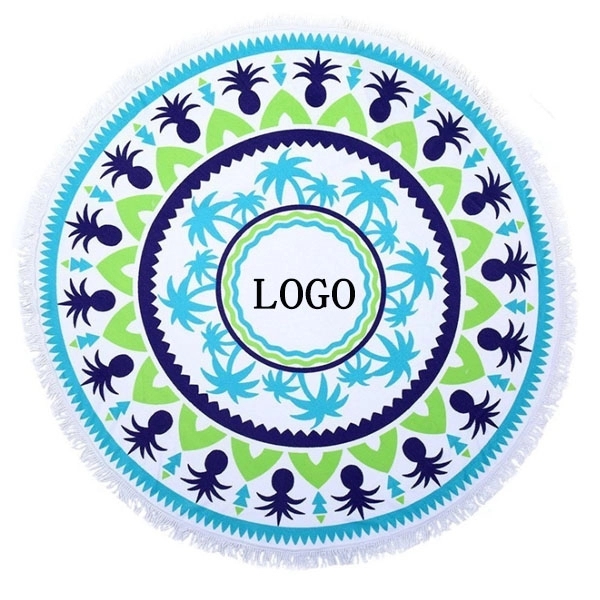Large Microfiber Printed Round Beach Towels 3