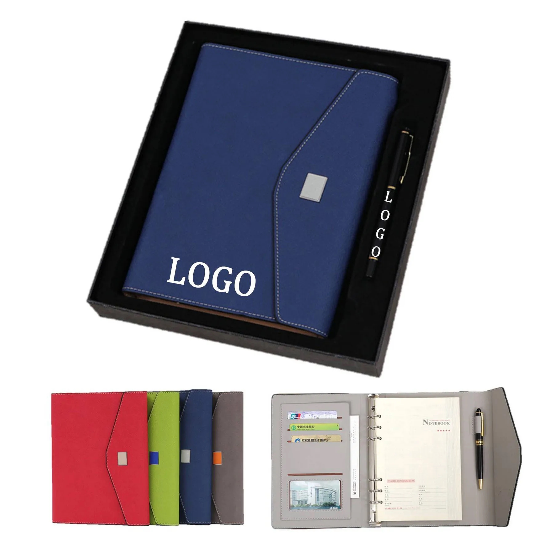 Magnetic Buckle Notebook With Pen
