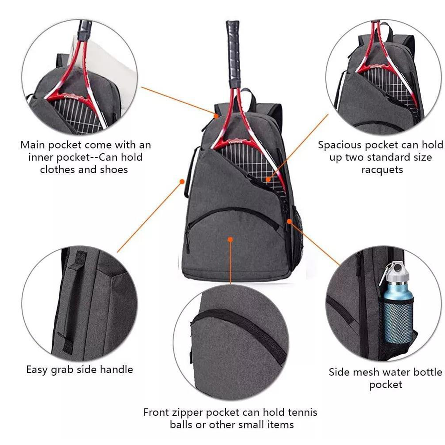 Unisex Durable Tennis Pickleball Bag 4