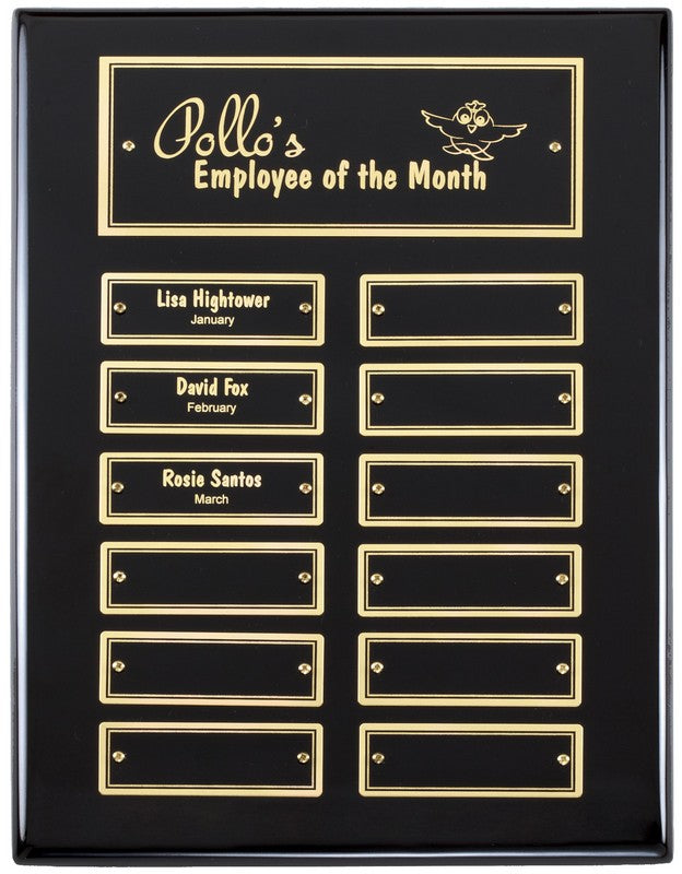Perpetual Ebony Piano Finish Plaque 2