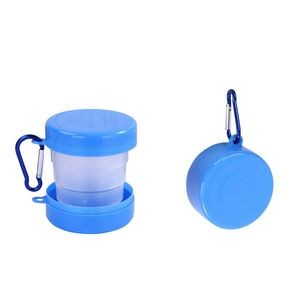 Translucent Plastic Collapsible Cup With Carabiner 2