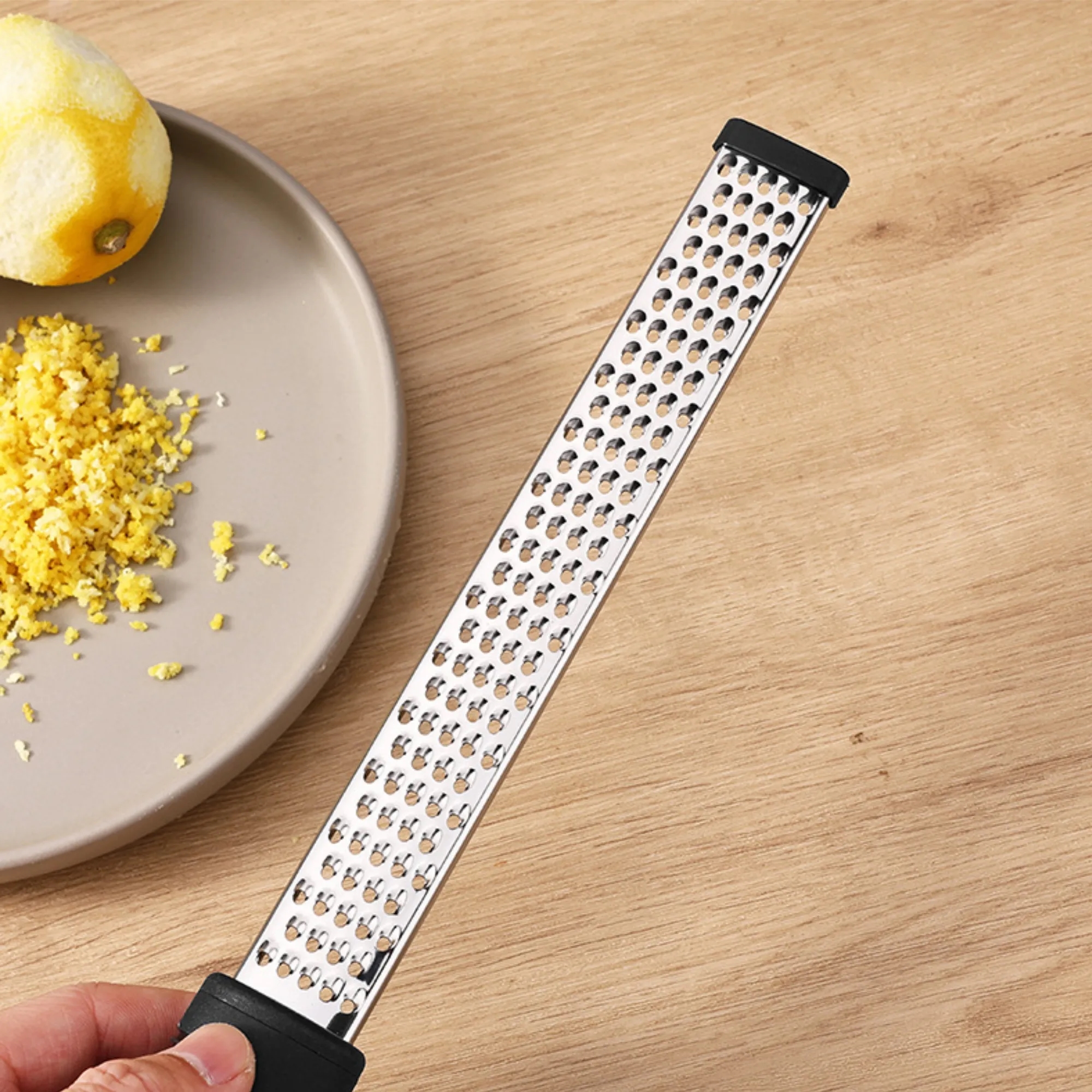 Stainless Steel Cheese Grater Long Handheld Lemon Zester 2