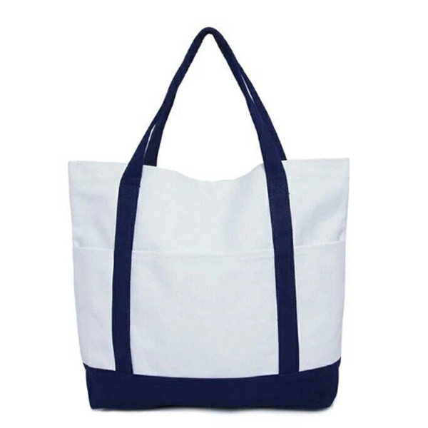 Canvas 2 Tone Boat Tote Bag, custom tote bag with logo imprint 7