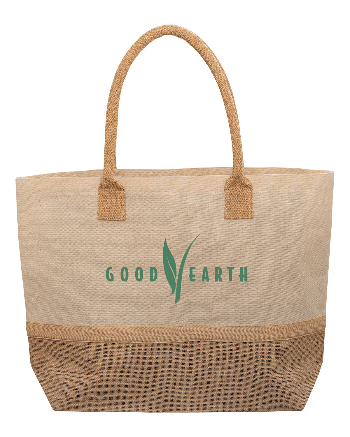 Wanderlust Laminated Jute & Canvas Tote Bag 1