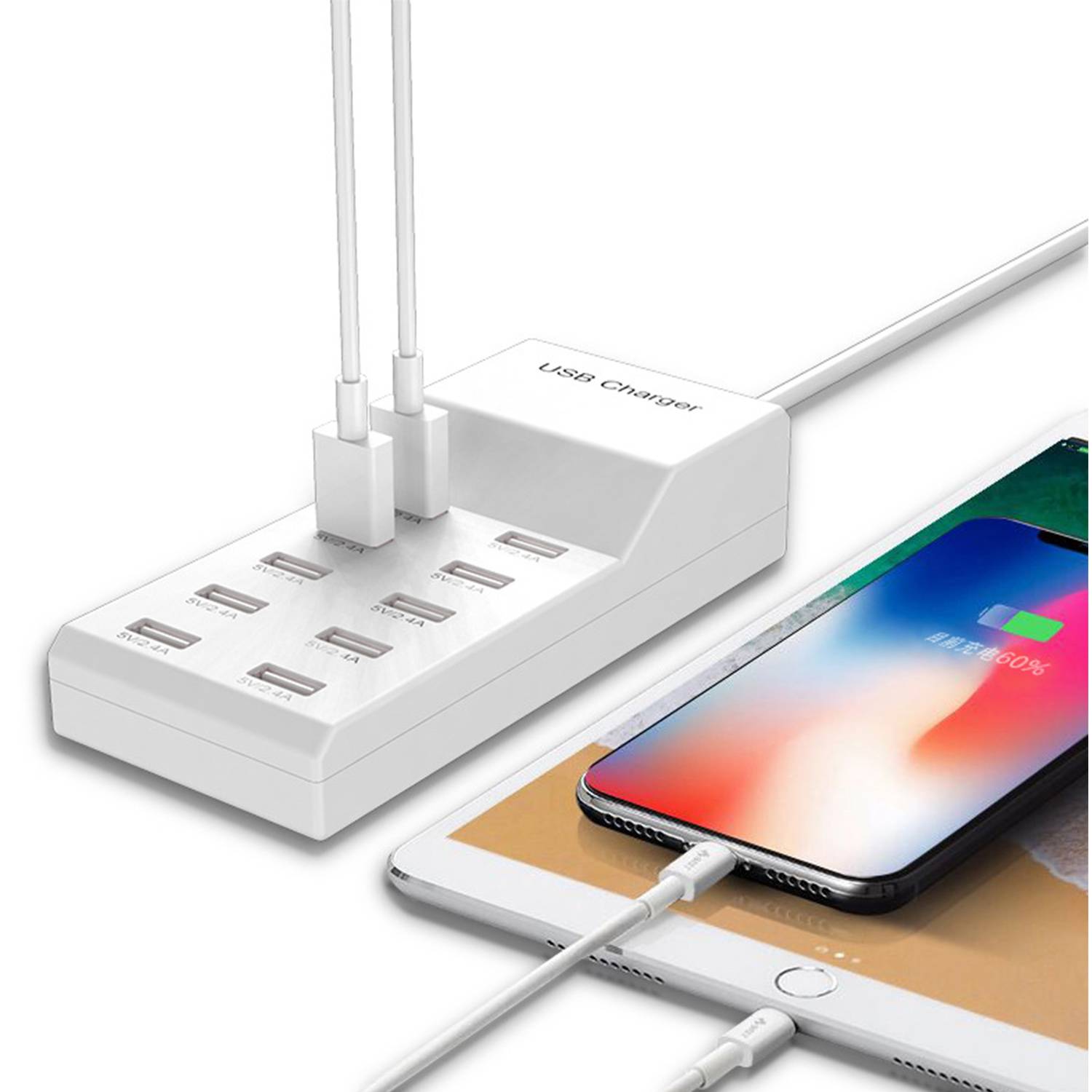 10-Ports USB Charging Station 3