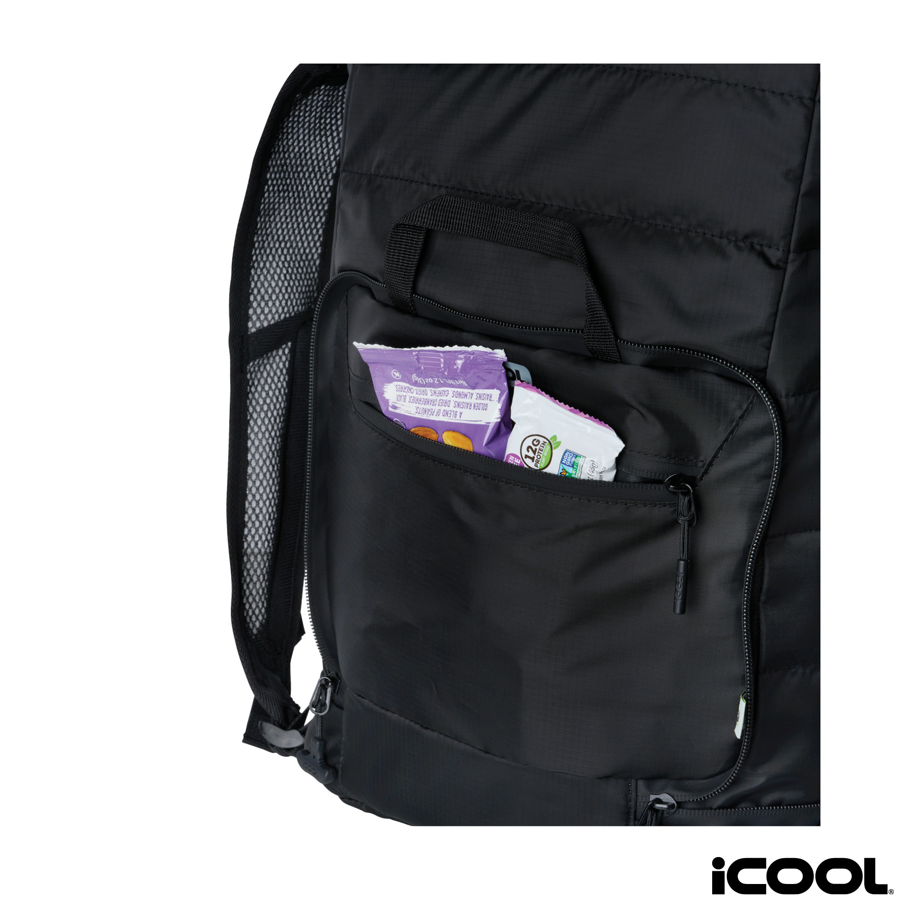 iCOOL® Rockvale Repreve® Packable Puffer 24-Can Backpack Cooler 25
