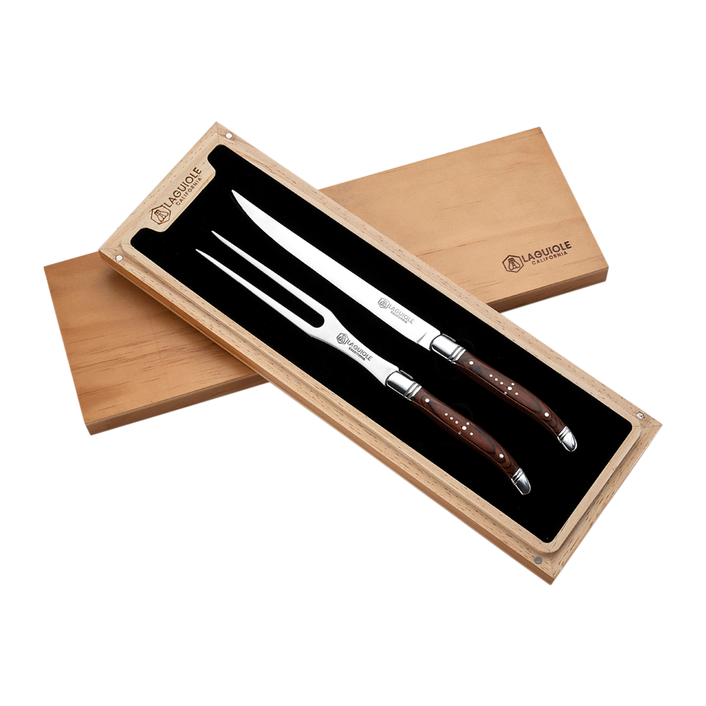 Laguiole California French-Designed Carving Knife & Fork Set 4