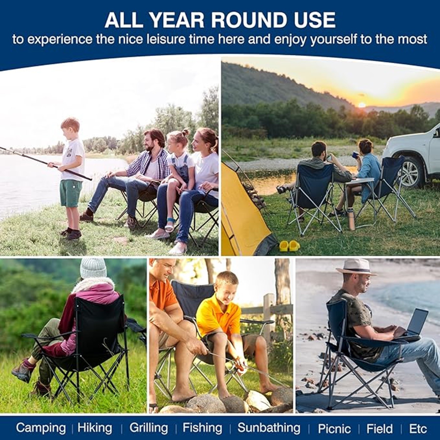 Aluminum Alloy Frame Folding Backpacking Chair 2