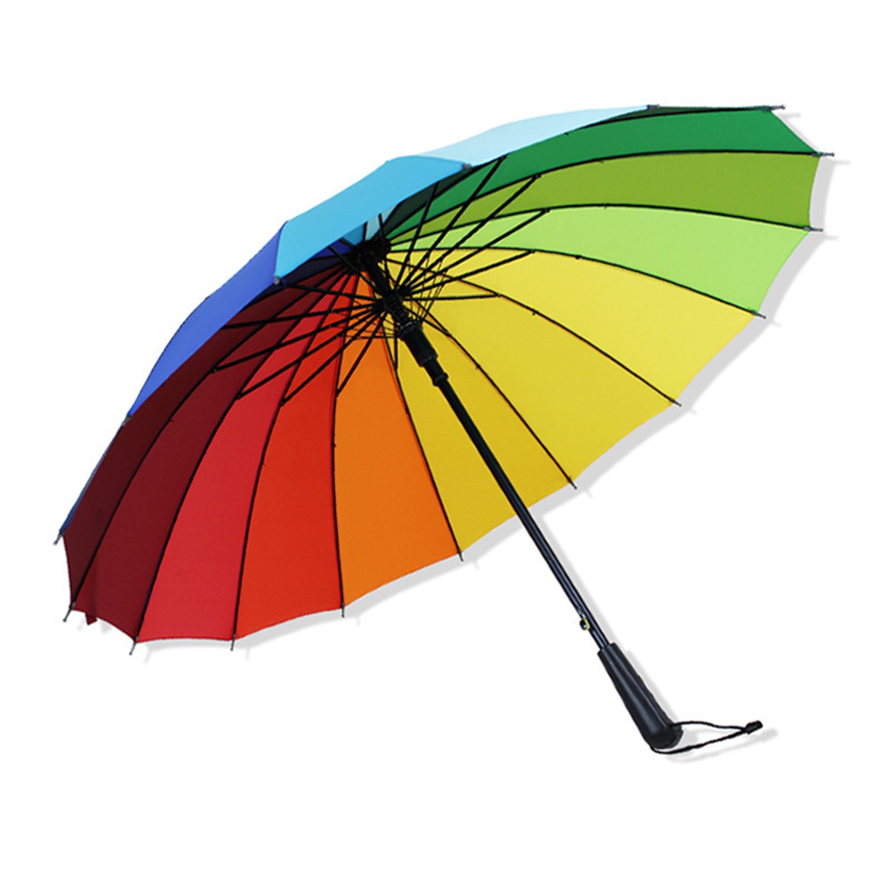 16 Rib Stick Rainbow Umbrella 2