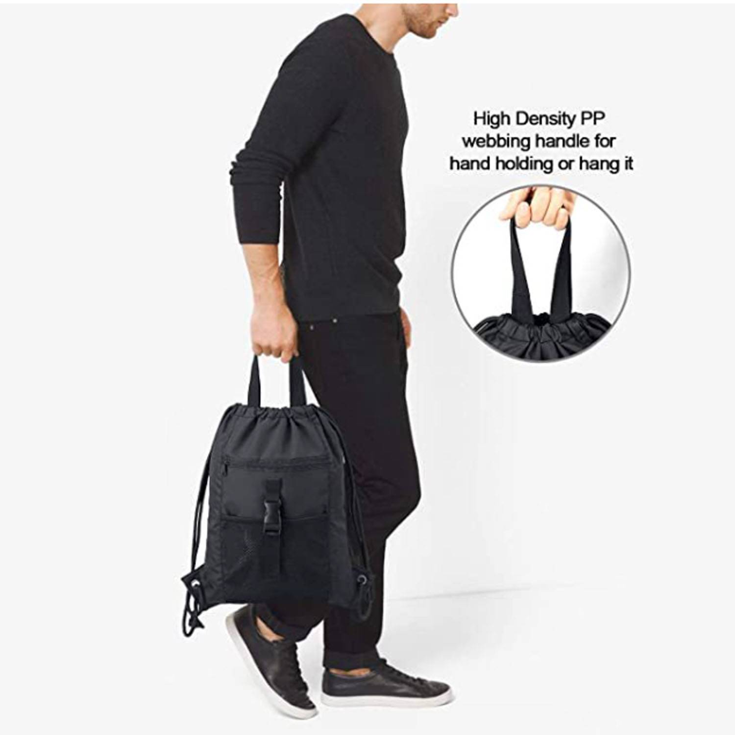 Drawstring Backpack Sports Gym Bag 2