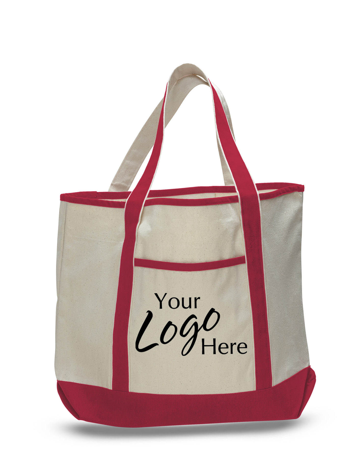 Canvas Large Deluxe Tote Bag 22" W x 16" H with 6" Gusset, custom tote bag with logo imprint 10