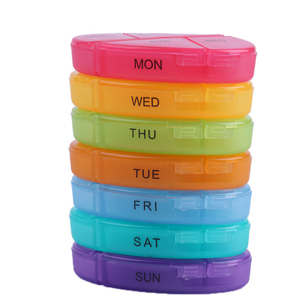 Pill Organizer 7 Day Cases Large Portable Medicine Box 4