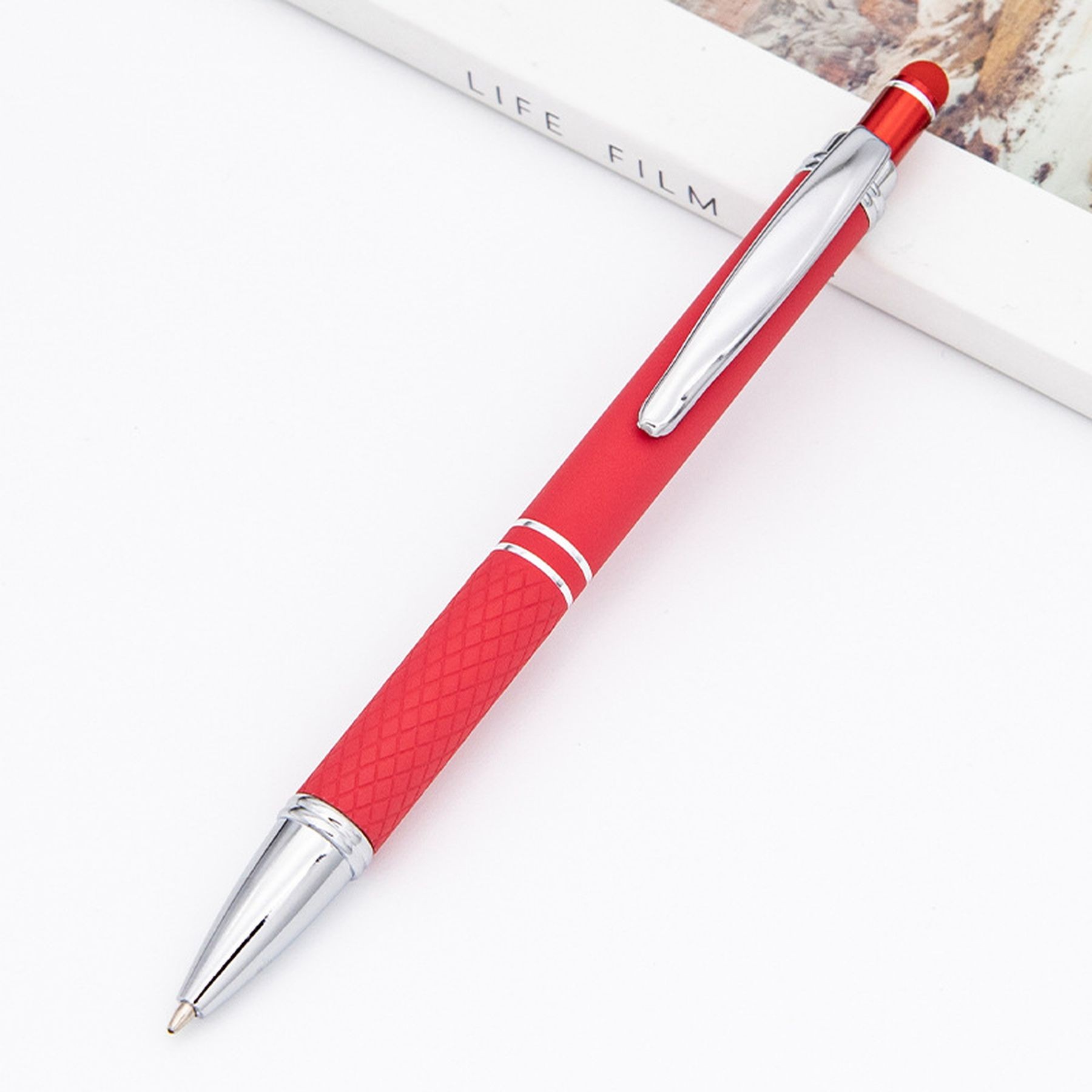 Soft Touch Diamond Stylus Pen With Rose Gold Trim 18